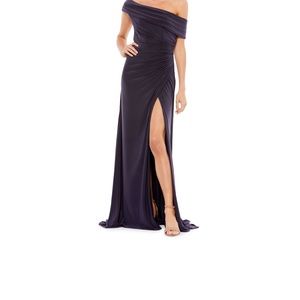 Ieena for Mac duggal ruched one shoulder trumpet gown size 14